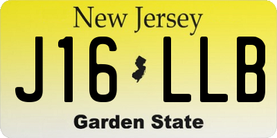 NJ license plate J16LLB