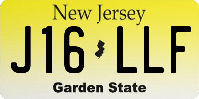 NJ license plate J16LLF