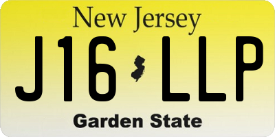 NJ license plate J16LLP