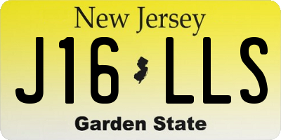 NJ license plate J16LLS