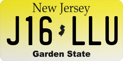 NJ license plate J16LLU