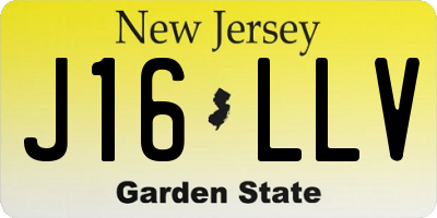 NJ license plate J16LLV