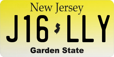 NJ license plate J16LLY