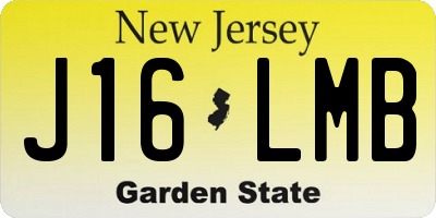 NJ license plate J16LMB