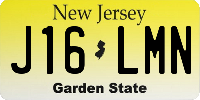 NJ license plate J16LMN