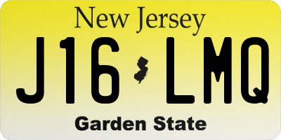 NJ license plate J16LMQ