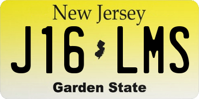 NJ license plate J16LMS