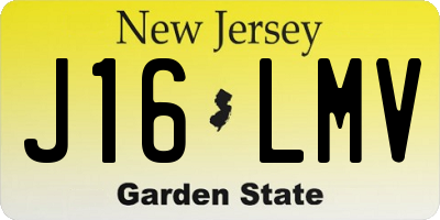 NJ license plate J16LMV