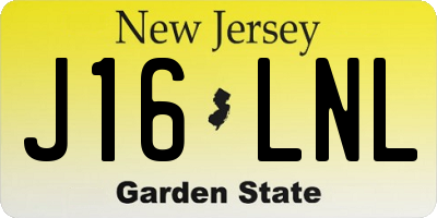 NJ license plate J16LNL