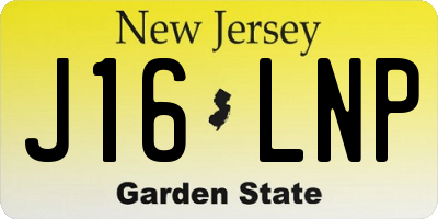 NJ license plate J16LNP