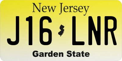 NJ license plate J16LNR