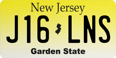 NJ license plate J16LNS
