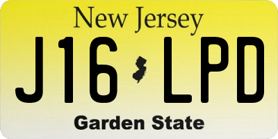 NJ license plate J16LPD