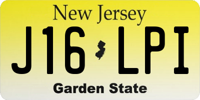 NJ license plate J16LPI