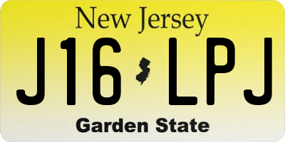 NJ license plate J16LPJ