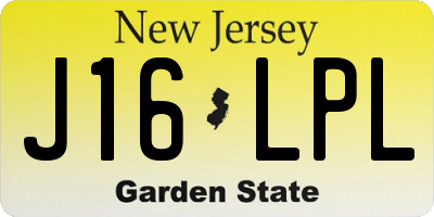 NJ license plate J16LPL