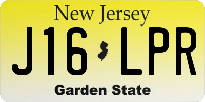 NJ license plate J16LPR