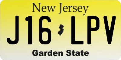 NJ license plate J16LPV