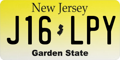 NJ license plate J16LPY