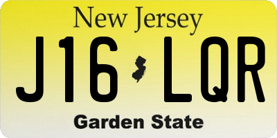 NJ license plate J16LQR