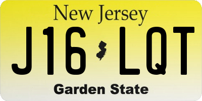 NJ license plate J16LQT
