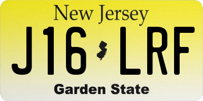 NJ license plate J16LRF