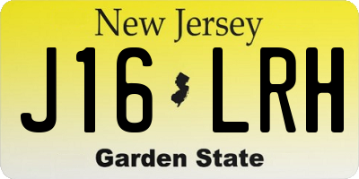 NJ license plate J16LRH
