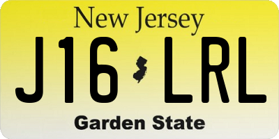 NJ license plate J16LRL