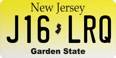 NJ license plate J16LRQ