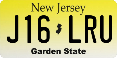 NJ license plate J16LRU
