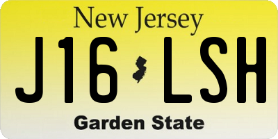 NJ license plate J16LSH