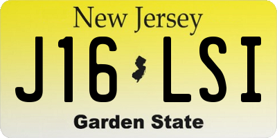 NJ license plate J16LSI