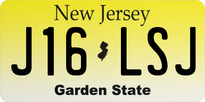 NJ license plate J16LSJ