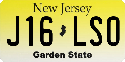 NJ license plate J16LSO