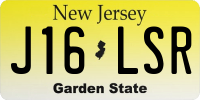 NJ license plate J16LSR