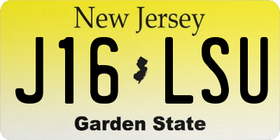 NJ license plate J16LSU