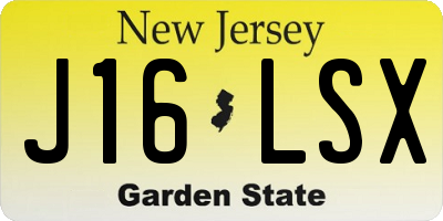 NJ license plate J16LSX
