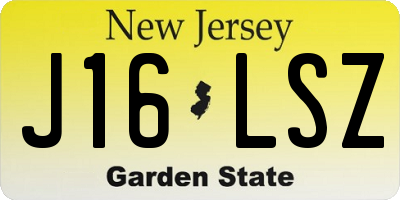 NJ license plate J16LSZ