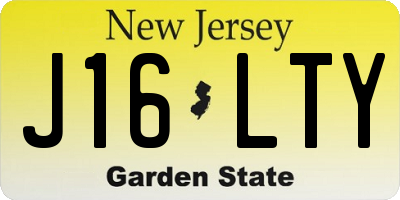 NJ license plate J16LTY