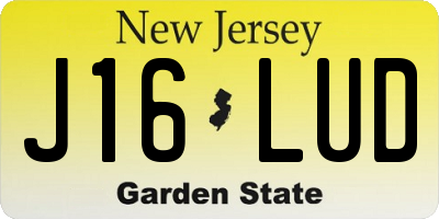 NJ license plate J16LUD