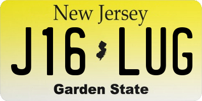 NJ license plate J16LUG