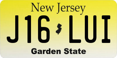 NJ license plate J16LUI