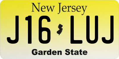 NJ license plate J16LUJ