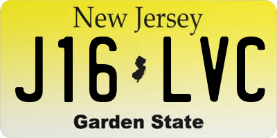 NJ license plate J16LVC