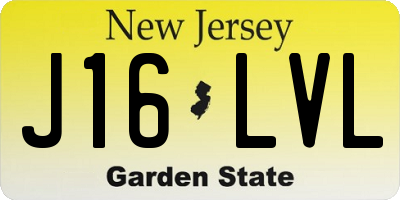 NJ license plate J16LVL