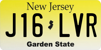 NJ license plate J16LVR