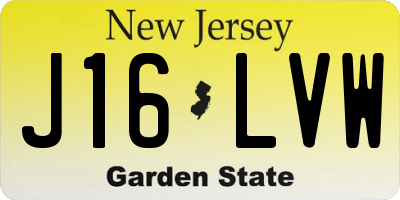 NJ license plate J16LVW