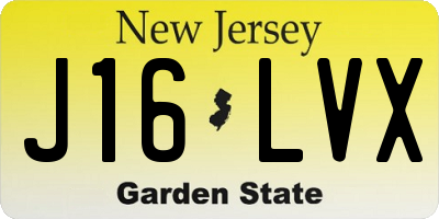 NJ license plate J16LVX
