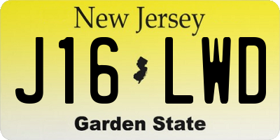 NJ license plate J16LWD
