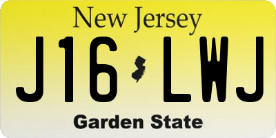 NJ license plate J16LWJ